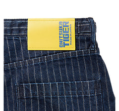 STRIPED DENIM PANTS