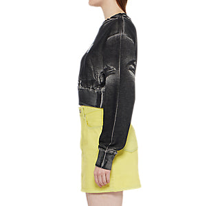 WOMEN'S PRINTED SWEAT TOP